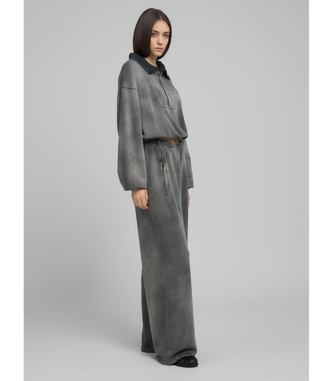 ワイドレッグフリースパンツ 詳細画像 ダークグレー 4